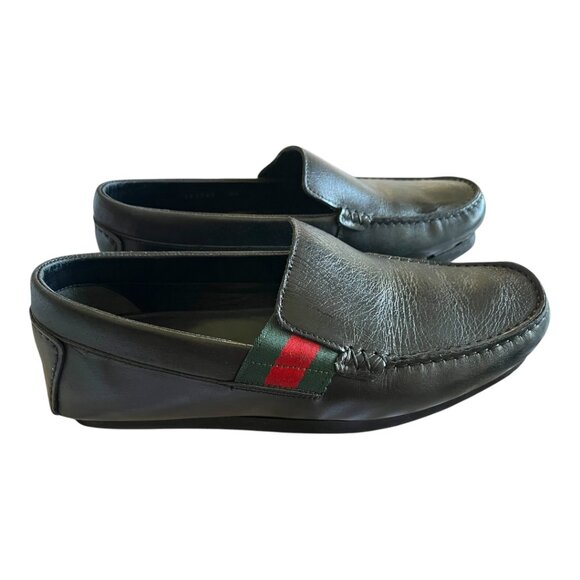 Gucci Men's Black Drivers with Red/Blue Ribbon - Picture 2 of 8